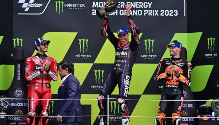 Hasil MotoGP Inggris 2023: Aleix Espargaro Juara, Pecco Bagnaia Kedua