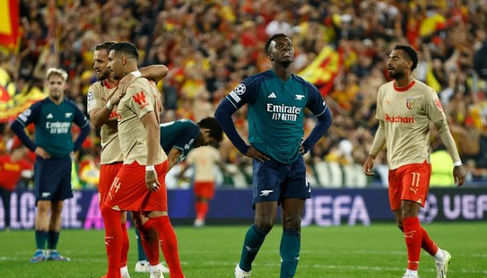 Hasil Pertandingan Liga Champions Arsenal vs Lens, Skor 1-2