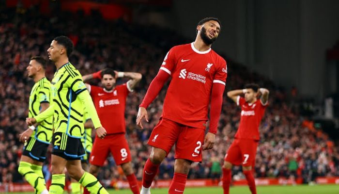 Hasil Pertandingan Liga Inggris Liverpool vs Arsenal, Skor Imbang 1-1