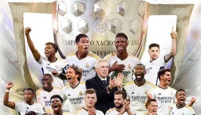 Real Madrid Resmi Menjadi Juara Liga Spanyol 2023/2024